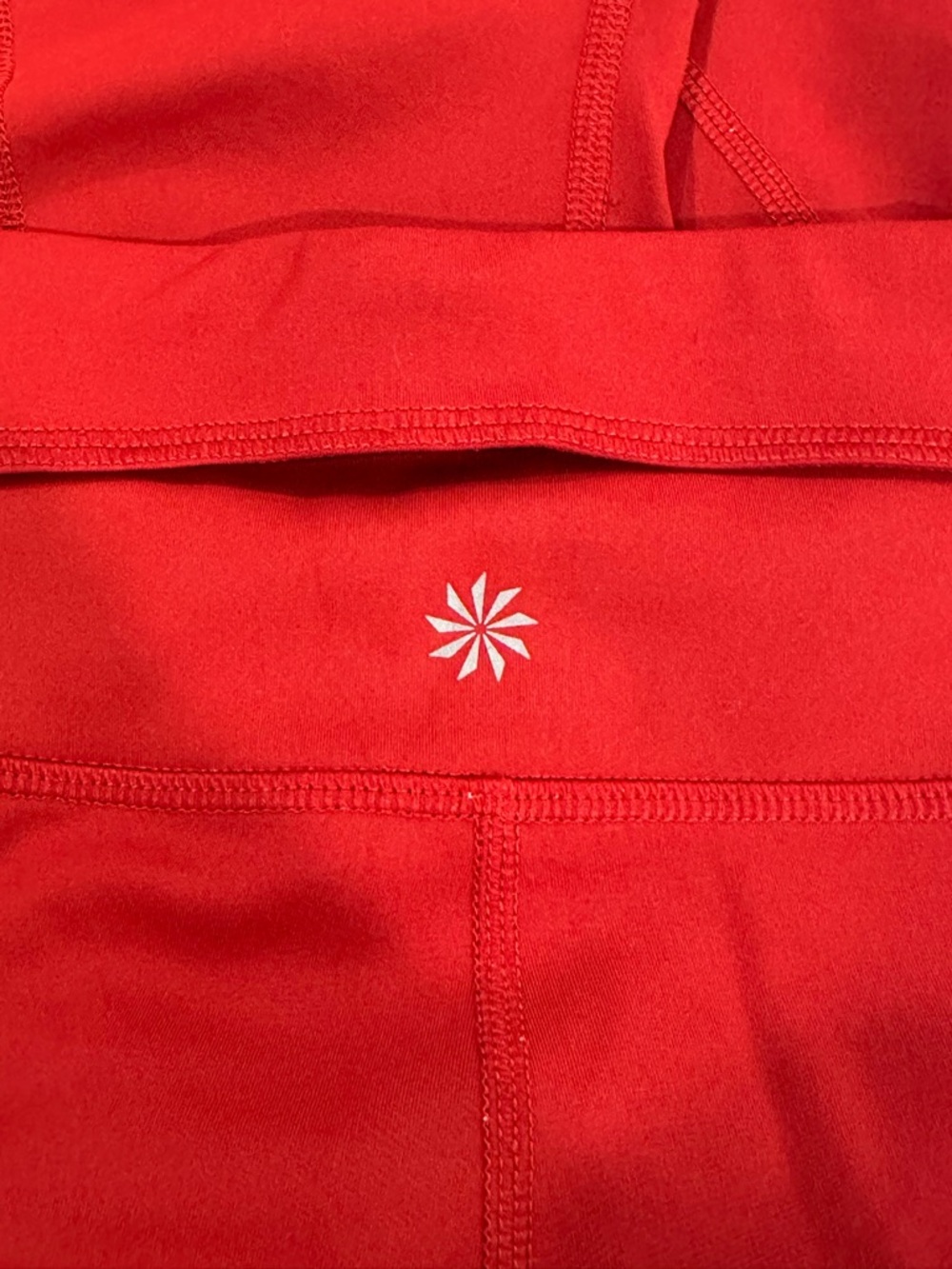 Athleta Aura Sonar Capri Leggings Red Mesh High Rise M - Picture 7 of 10